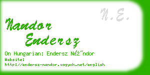 nandor endersz business card